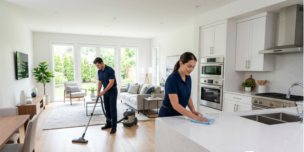Professional house cleaning Surrey service in a modern home